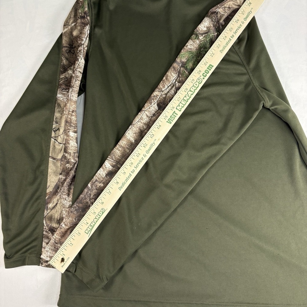 Realtree-Style Camo Hunting Outfit — Quarter-Zip Pullover + Pants, Men's Size L - Picture 6 of 12